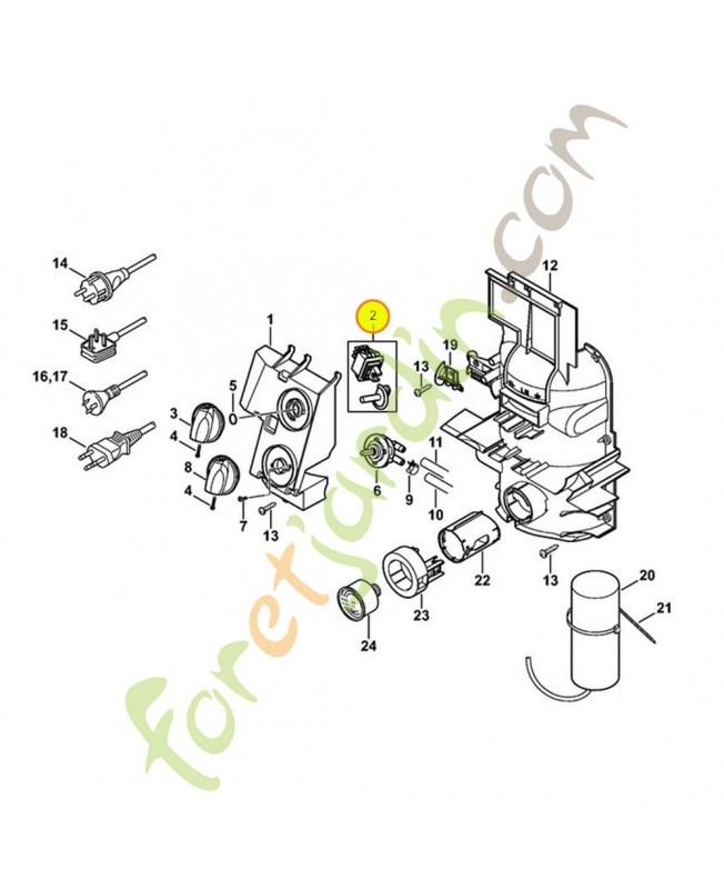 Commutateur 4768-430-0500. Pièce détachée Stihl / Vicking