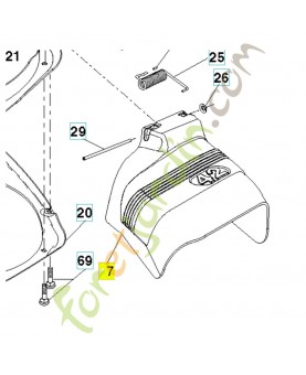Déflecteur herbes 532403004. Pièce de rechange Husqvarna