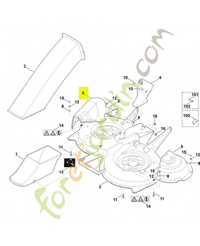 Capot protecteur droit