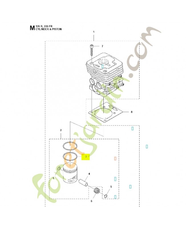 Segment 503289054. Pièce de rechange Husqvarna Segment 503289054. Pièce de rechange Husqvarna