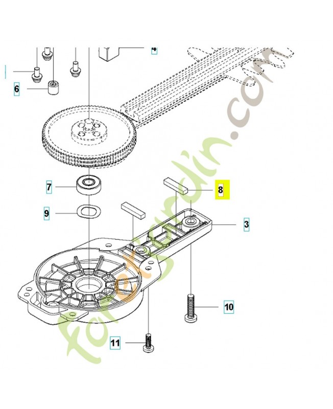 Coussinet 585628201. Pièce de rechange Husqvarna