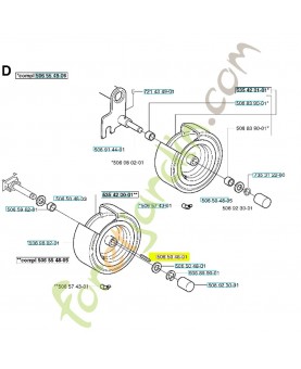 Clavette 506504601. Pièce de rechange Husqvarna