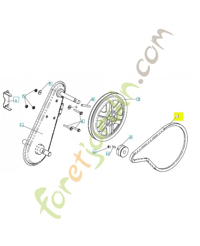 courroie 522530401. Pièce de rechange Husqvarna courroie 522530401. Pièce de rechange Husqvarna