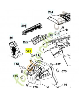 Bande de glissement 586908201. Pièce détachée Husqvarna