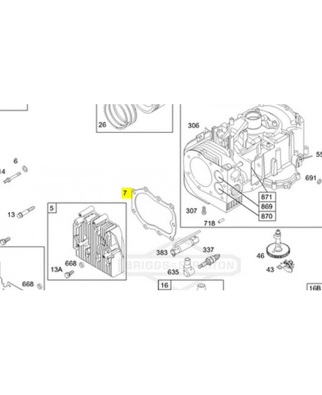 Joint de culasse 272157S - Briggs & Stratton Joint de culasse 272157S - Briggs & Stratton