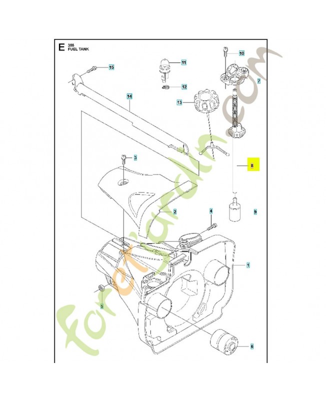 Durite d essence 544215401. Pièce de rechange Husqvarna