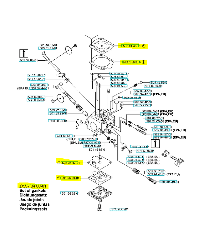 Joint 544002201. Pièce de rechange Husqvarna