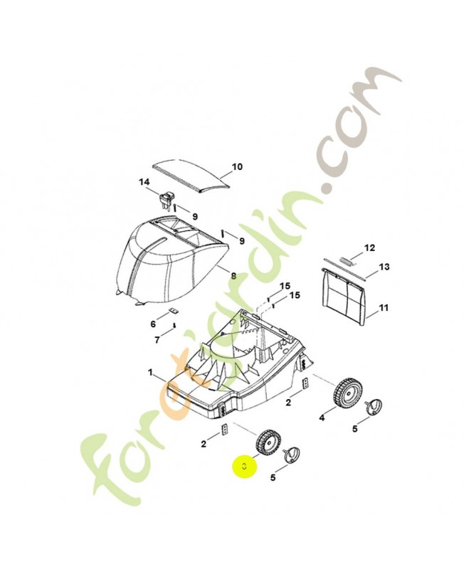 Roue av. me340/360 6310-704-0800. Pièce de rechange Sithl / Vicking