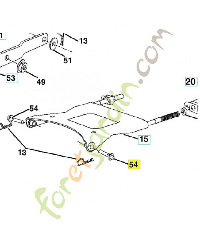 Goupille d'articulation 532175560. Pièce de rechange Husqvarna