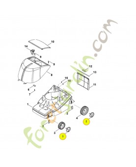 Axe de roue 6310-760-2900. Pièce de rechange Sithl / Vicking