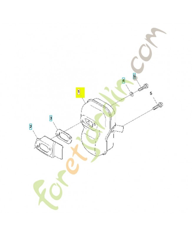KIT SILENCIEUX 574381105. Pièce de rechange Husqvarna