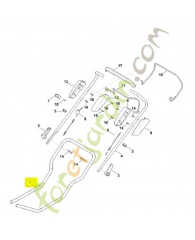 Partie inférieure du guidon 6361-763-4810. Pièce de rechange Sithl / Vicking