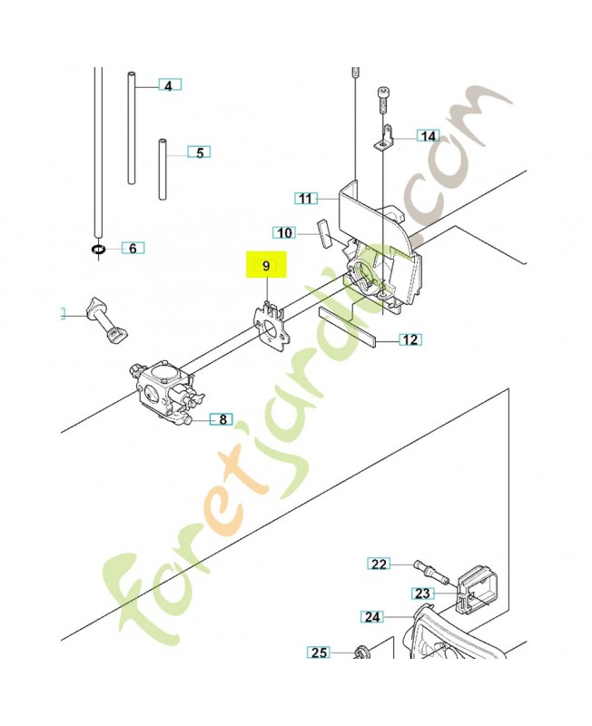 Pièce d'espacement 537110101. Pièce de rechange Husqvarna