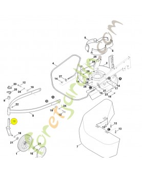 Support roue avant 6380-780-2101. Pièce de rechange Sithl / Vicking