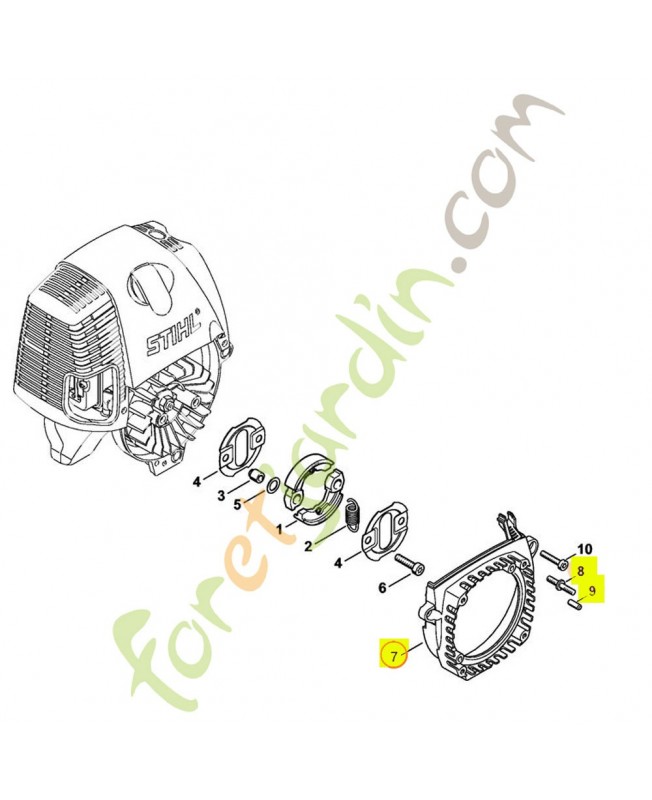 Carter de ventilateur 4313-080-1800. Pièce de rechange Sithl / Vicking