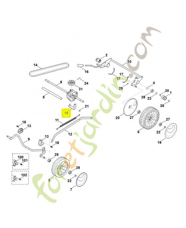 Support 6350-704-2701. Pièce détachée Stihl / Vicking