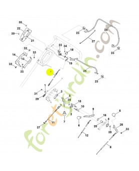 Cable commande traction 6378-700-7500. Pièce détachée Stihl / Vicking