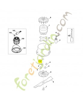 Rondelle 6336-708-7800. Pièce de rechange Sithl / Vicking