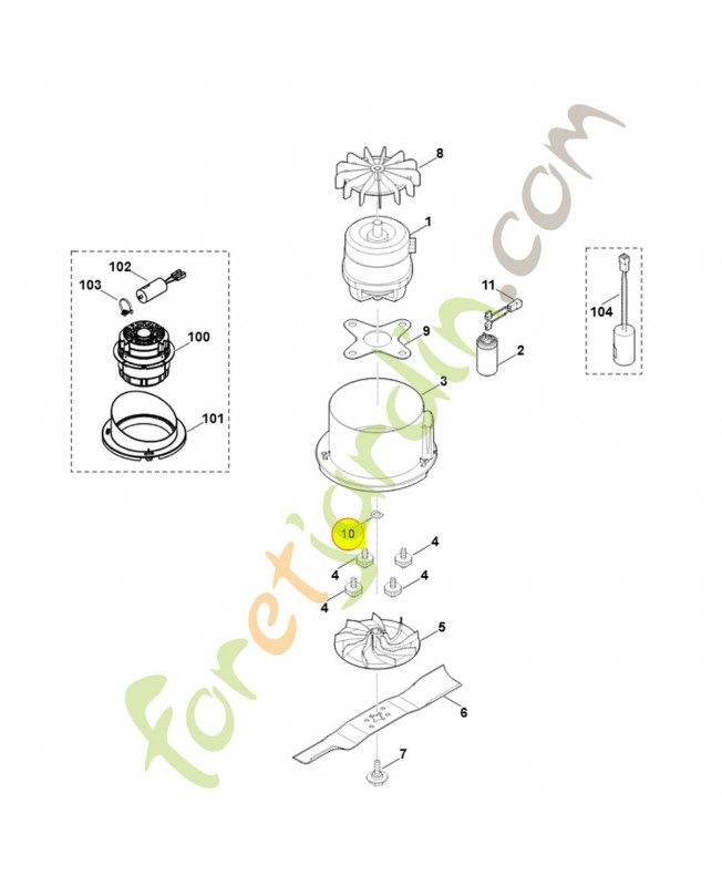 Rondelle 6336-708-7800. Pièce de rechange Sithl / Vicking
