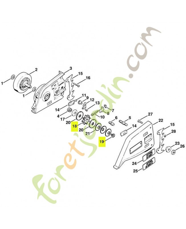Pignon profile 3/8 8 dts Pignon profile 3/8 8 dts