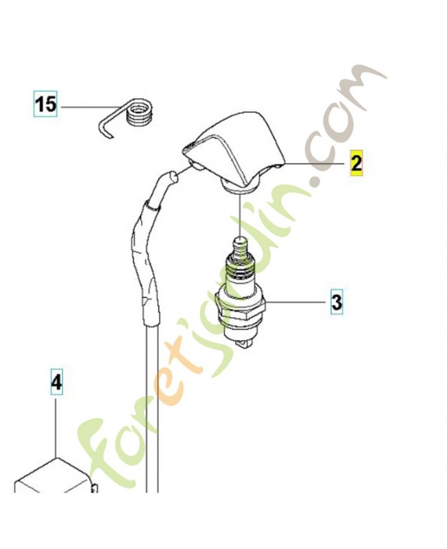 Capuchon de bougie 590056201. Pièce détachée Husqvarna Capuchon de bougie 590056201. Pièce détachée Husqvarna