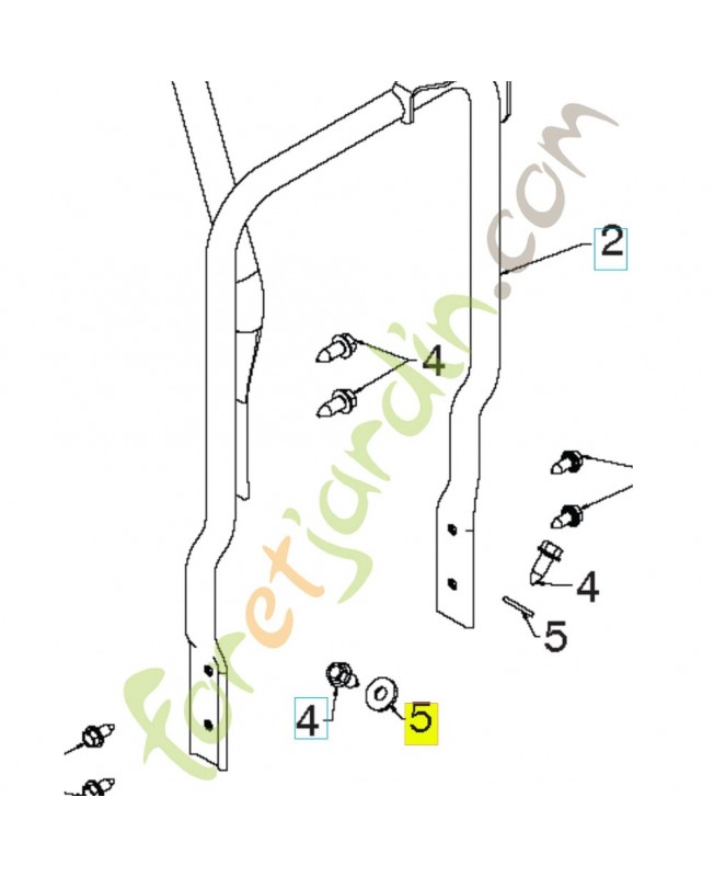 Rondelle plate traitee 532851074. Pièce de rechange Husqvarna