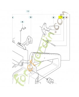 Goupille élastique 288132702. Pièce de rechange Husqvarna référence 721421226