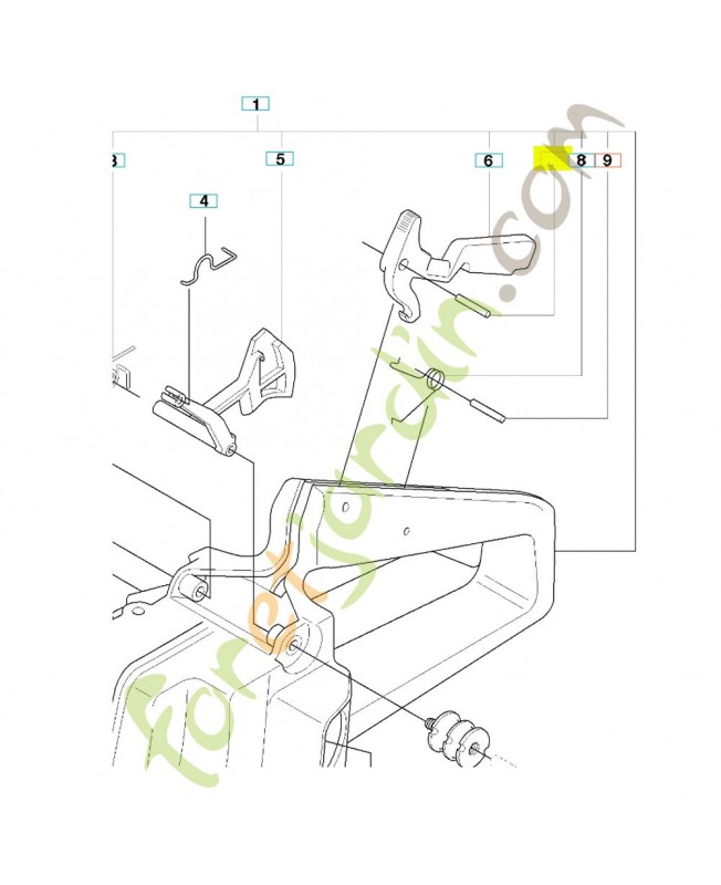 Goupille élastique 288132702. Pièce de rechange Husqvarna référence 721421226