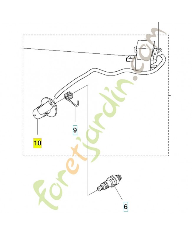 Capuchon de bougie 577572501. Pièce de rechange Husqvarna