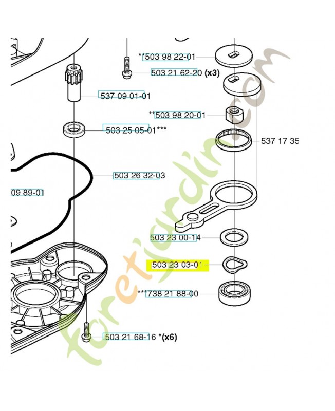 Rondelle 503230301. Pièce de rechange Husqvarna