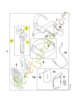 Adaptateur d'épaules 0000-830-0100. Pièce détachée Stihl / Vicking