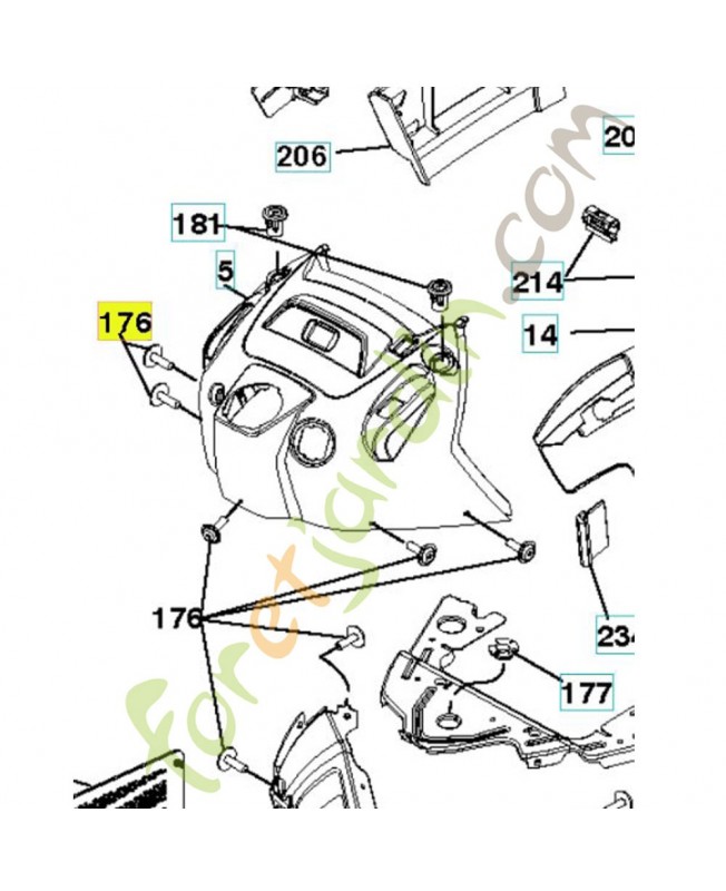 Vis 10-24x5/8 référence 532400776- Pièce de détachée Husqvarna