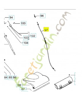 Cable 544908004. Pièce de rechange Husqvarna