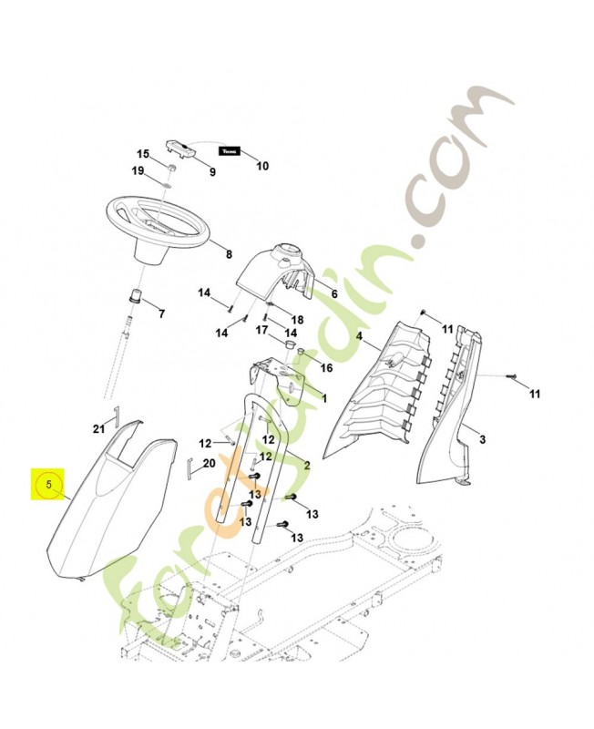 Capot 6140-706-2705 . Pièce de rechange Sithl / Vicking