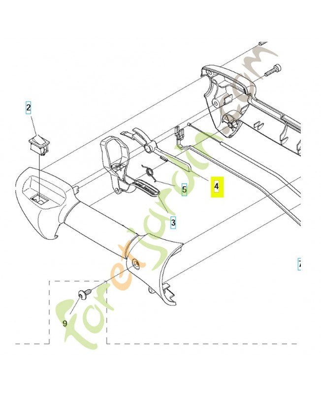 Gachette de sécurité 574192401. Pièce de rechange Husqvarna