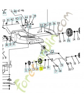 roue 587585401 - Pièce de détachée Husqvarna
