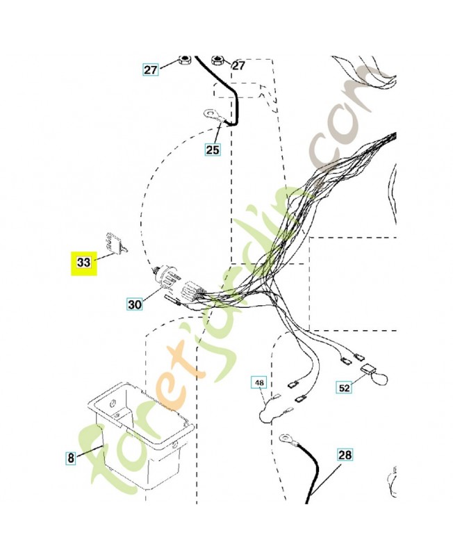Cle de contact 532140401. Pièce de rechange Husqvarna