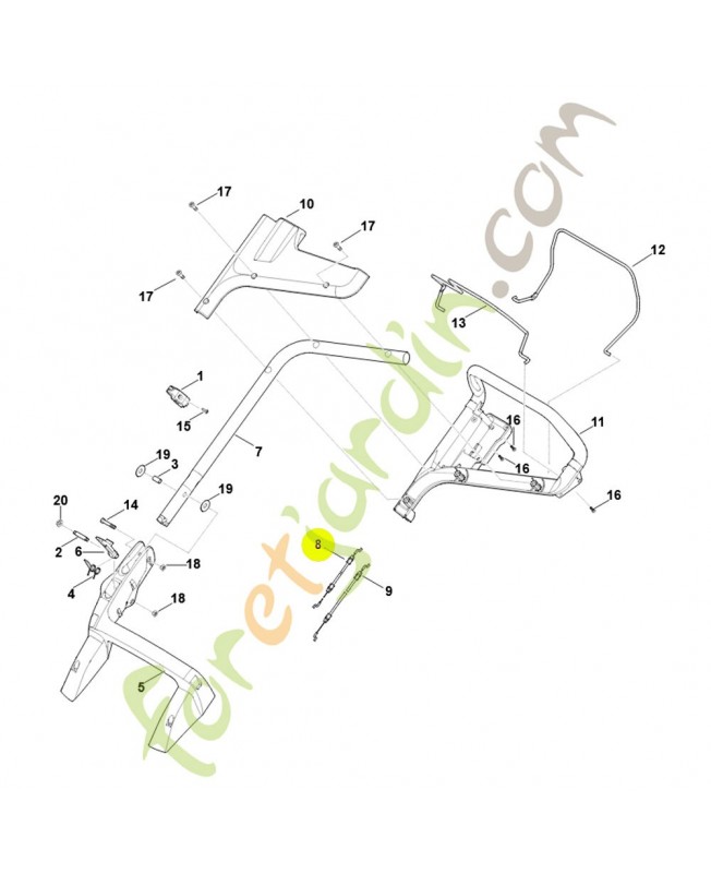 Câble 6358-700-7521. Pièce détachée Stihl / Vicking
