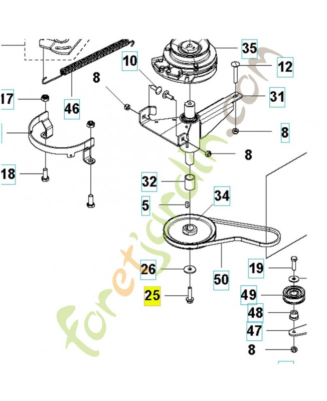 Vis 582508501. Pièce détachée Husqvarna