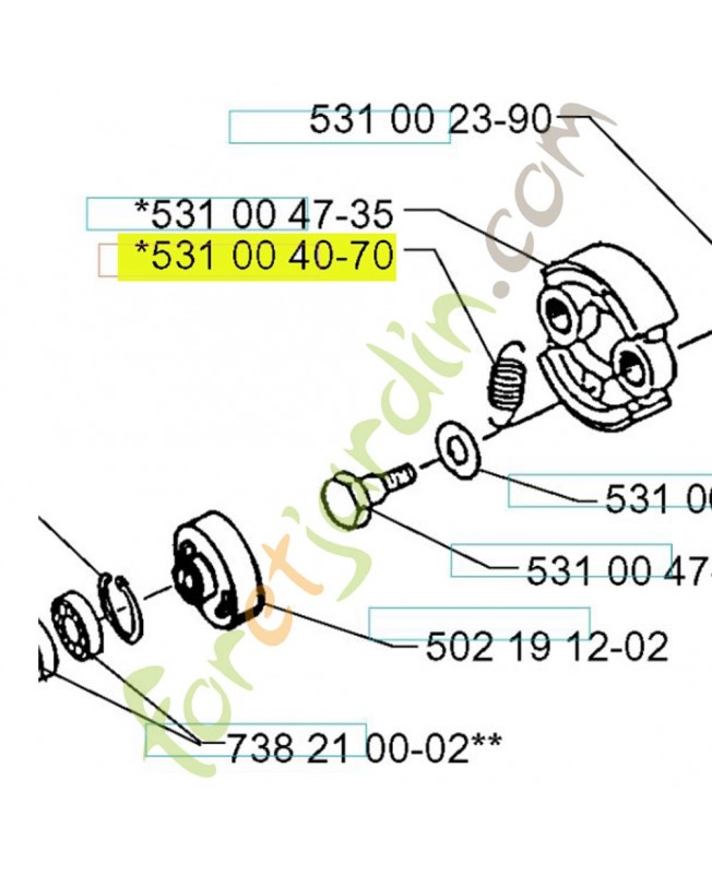 Ressort 531004070. Pièce de rechange Husqvarna