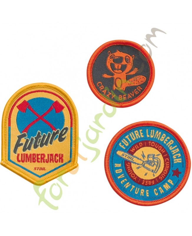 Ensemble de 3 badges pour les vêtements enfants Stihl réf. 0420-460-0009