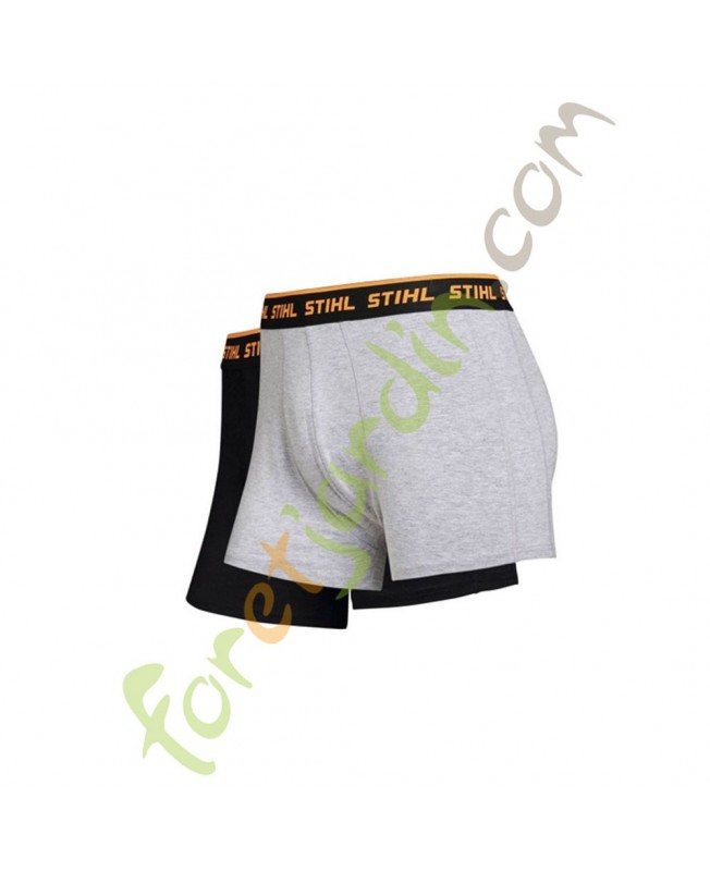 Ensemble de 2 caleçons "LOGO" de couleur Noir et Gris Stihl