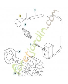 Capuchon bougie 537239601. Pièce de rechange Husqvarna