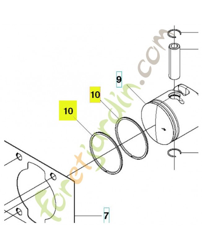 Segment 506618101. Pièce de rechange Husqvarna
