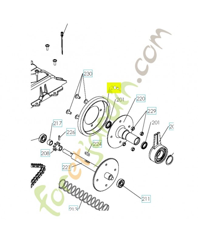 poulie d'entrainement 585429601. Pièce de rechange Husqvarna