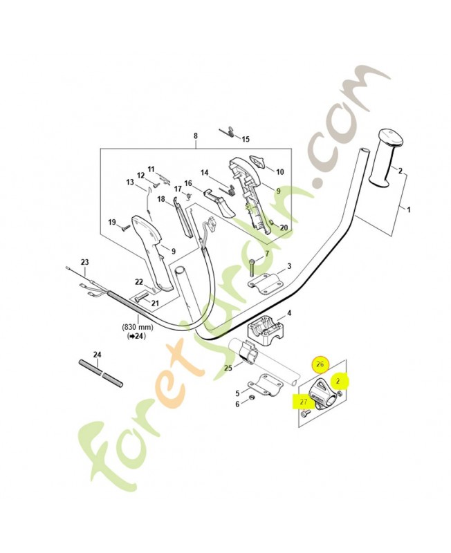 Oeillet de suspension 0000-790-8806. Pièce détachée Stihl / Vicking