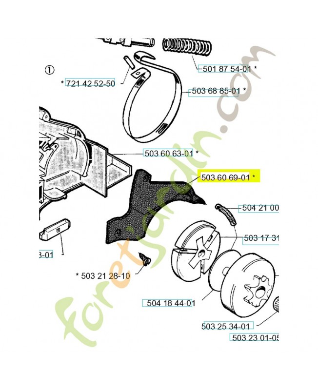 Couvercle 503606901. Pièce de rechange Husqvarna