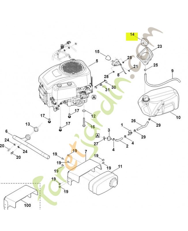 Couvercle de réservoir