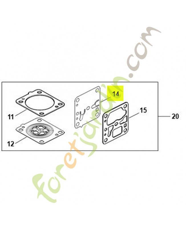 Membrane de pompe Stihl ref. 4149-121-4801