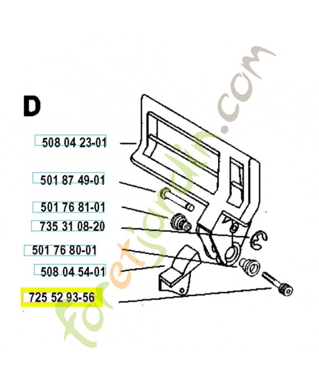 Vis m4 x 16 725529356. Pièce de rechange Husqvarna